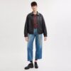 Heritage C Plaque Oversized Leather Jacket